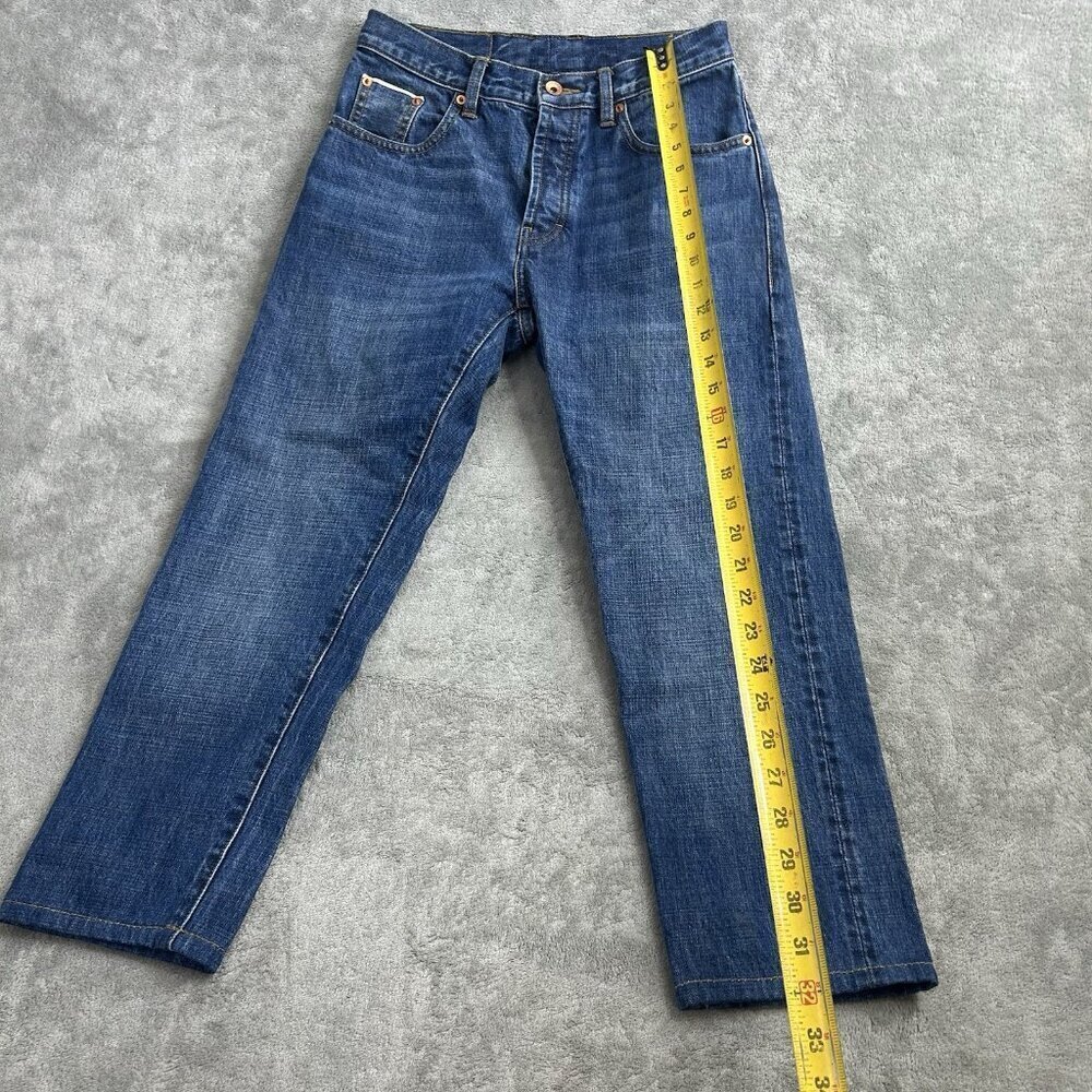 Taylor Stitch Jeans Mens 26x23” Democratic Selvedge Red Line Blue Wash Denim - Picture 6 of 16
